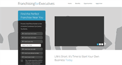 Desktop Screenshot of franchisingforexecutives.com